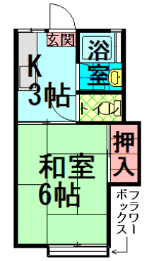 間取図|アパート・中野区江原町2丁目・大江戸線 新江古田 歩4分