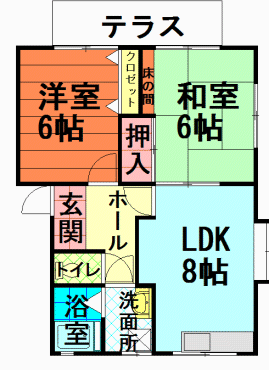 間取図|アパート・中野区江原町3丁目・大江戸線 新江古田 歩6分