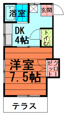 間取図|アパート・中野区江原町3丁目・大江戸線 新江古田 歩3分
