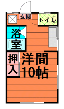 間取図|アパート・中野区江原町3丁目・大江戸線 新江古田 歩3分|楽器可