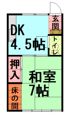 間取図|アパート・中野区江原町3丁目・大江戸線 新江古田 歩3分