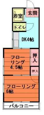 間取図|アパート・中野区江原町2丁目・大江戸線 新江古田 歩7分