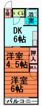 間取図|アパート・中野区江原町2丁目・大江戸線 新江古田 歩7分
