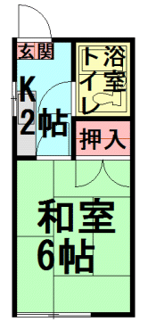 間取図|アパート・練馬区旭丘1丁目・西武池袋線 江古田 歩7分