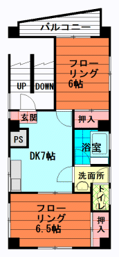 間取図|賃貸マンション・中野区江原町3丁目・大江戸線 新江古田 歩4分