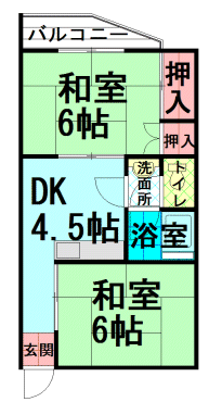 間取図|賃貸マンション・中野区江原町3丁目・大江戸線 新江古田 歩3分|楽器可(ピアノ可)