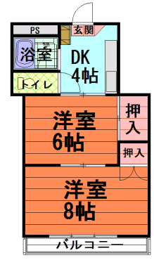 間取図|賃貸マンション・中野区江原町2丁目・大江戸線 新江古田 歩7分