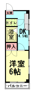 間取図|賃貸マンション・練馬区豊玉北2丁目・大江戸線 新江古田 歩5分